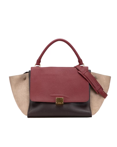 Pre-Loved by Azura Reborn - Pre-Loved Medium Tricolor Leather Trapeze Satchel