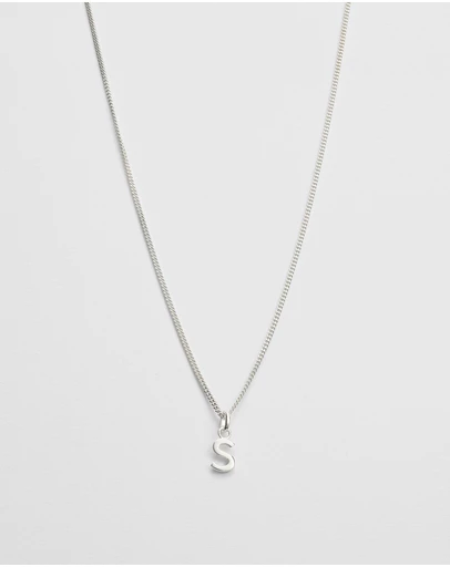 Kirstin Ash - S Outline Initial Necklace