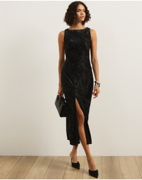 Atmos&Here - Celina Burnout Mesh Midi Dress