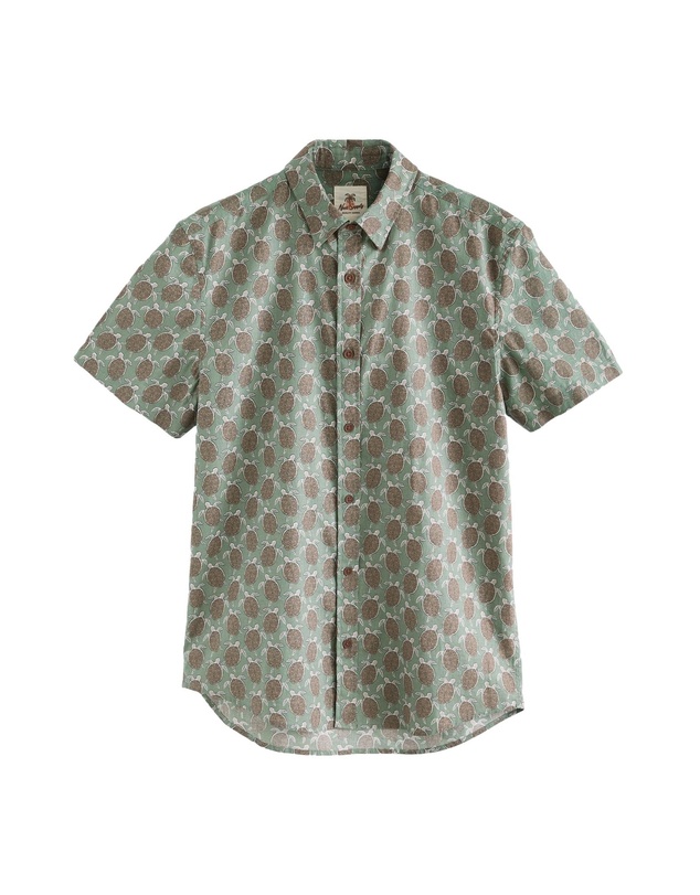 NEXT - Linen Blend Printed Short Sleeve Shirt