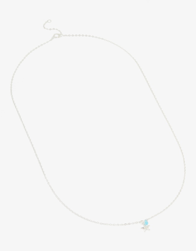 Lovisa - Sterling Silver Blue Cubic Zirconia & Starfish Pendant Necklace