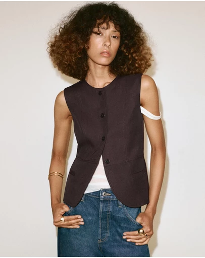 M.N.G - Lyocell Buttoned Vest