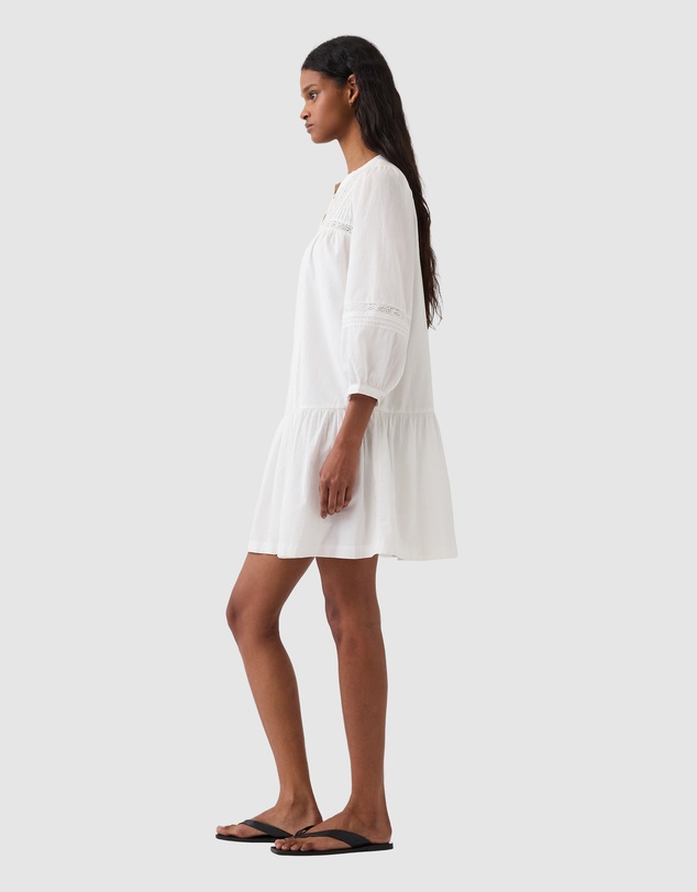 GAP - LS Mini Lace Insert Henley Dress