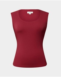 Forcast - Soho Rounded Square Neck Top