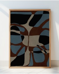 Olive et Oriel - Contour 4 by Shatha Al Dafai Art Print