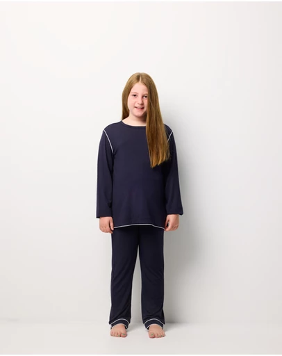 Wanderluxe Sleepwear - Jones TENCEL™ Modal Long Top & Long Pants (Girls)