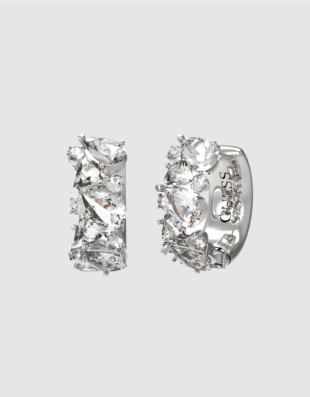 GUESS - Silver-Tone Wonderlights Huggie Earrings