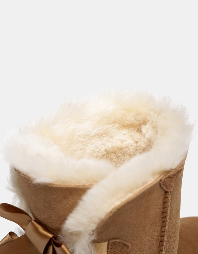 EVERAU - EverAU Ugg Short Back Bow Sheepskin Upper UGG Boots