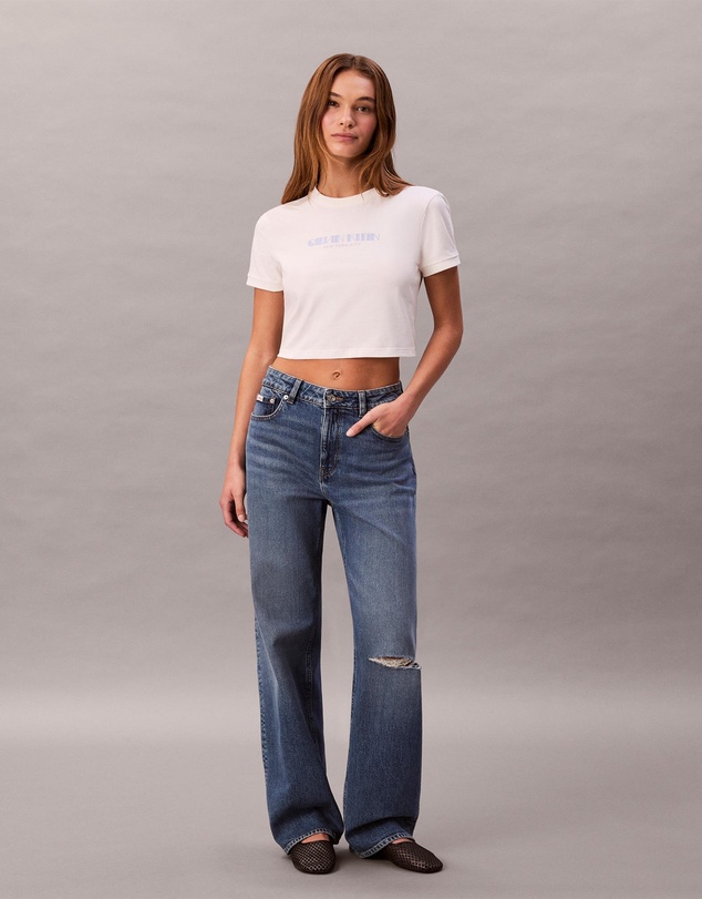 Calvin Klein Jeans - Logo Graphic Cropped T-Shirt