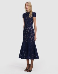 Self Portrait - Guipure Lace Midi Dress