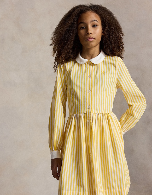 Polo Ralph Lauren - Striped Cotton Poplin Shirtdress - Teens