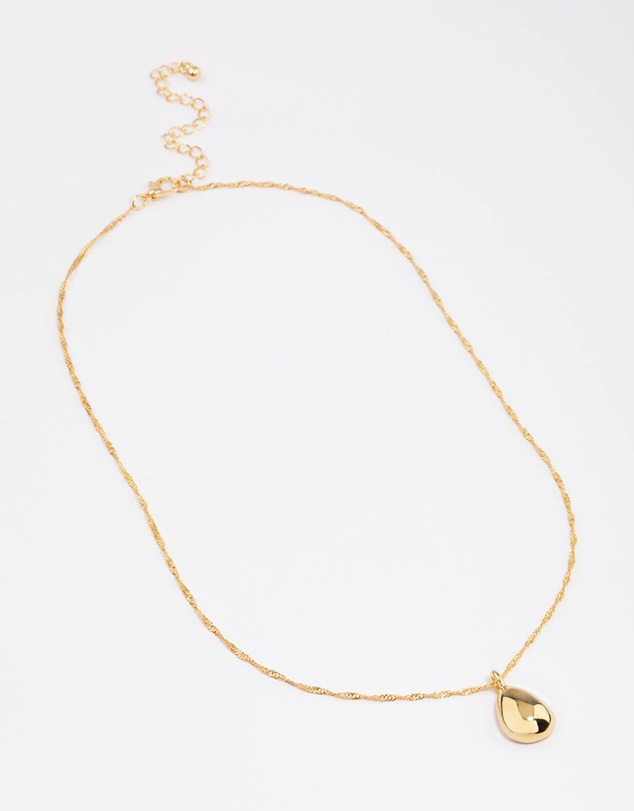 Lovisa - Gold Plated Dainty Drop Twisted Necklace