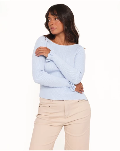 Petal & Pup - Fiana Knitted Top - Ice Blue