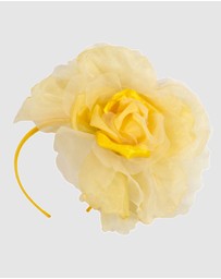 Fillies Collection - Large Yellow Flower Fascinator Headband