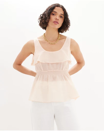 Amelius - Lorena Peplum Ruffle Top