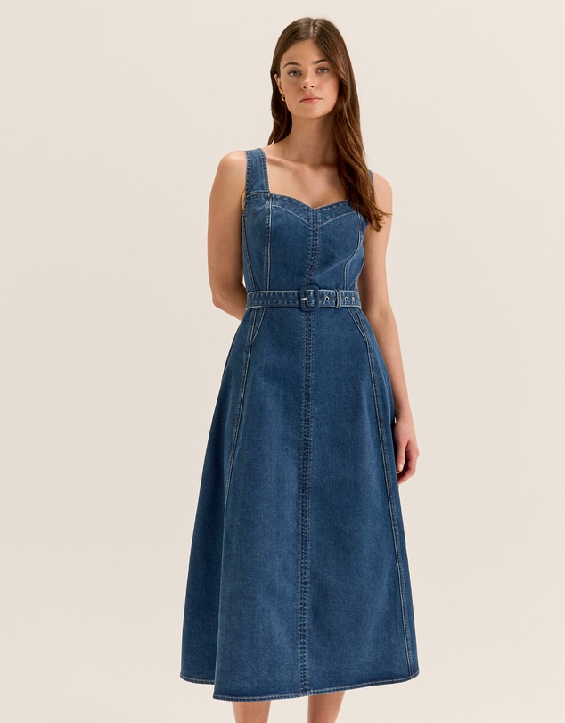 Review - Farrah Denim Midi Dress