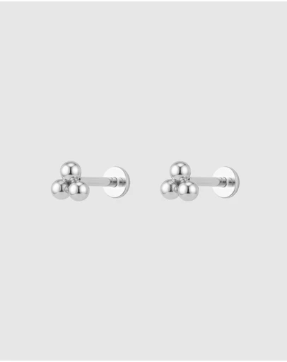HOUSE OF SLANI - Silver Trio Flatback Ear Piercing