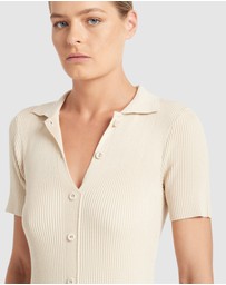FRIEND of AUDREY - Madden Buttoned Knit Dress