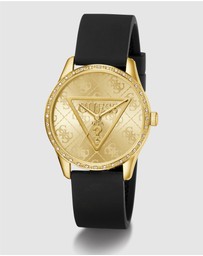 GUESS - Guess Roxy Ladies Black Gold Tone Analogue Watch