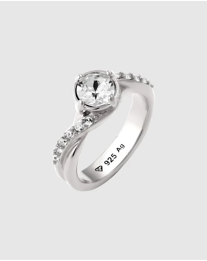 Elli Jewelry - Crystal Band Ring in 925 Silver