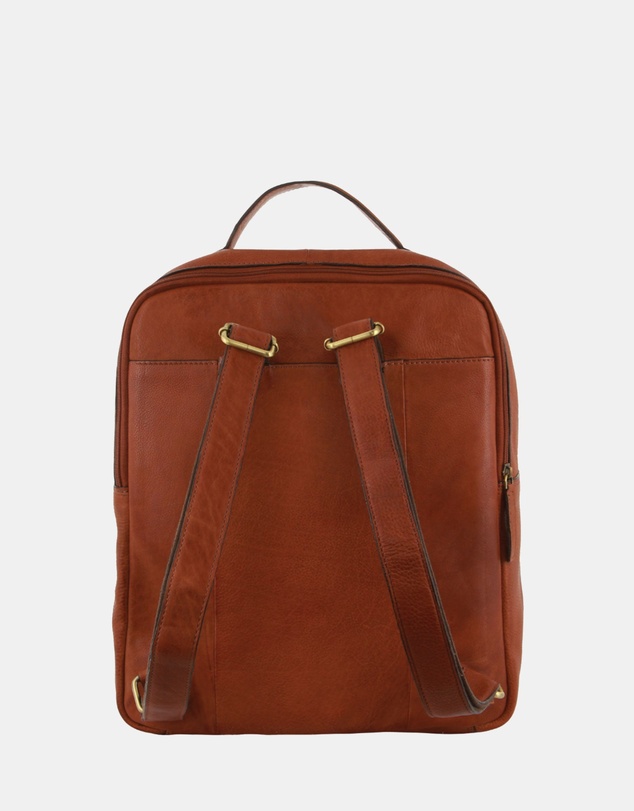 Pierre Cardin - Pierre Cardin Rustic Leather Business Backpack/Computer Bag
