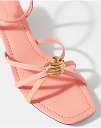 & Other Stories - Embellished Heeled Leather Sandals