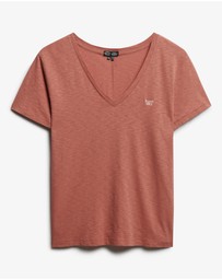 Superdry - Studios Slub Embroidered Vee Tee