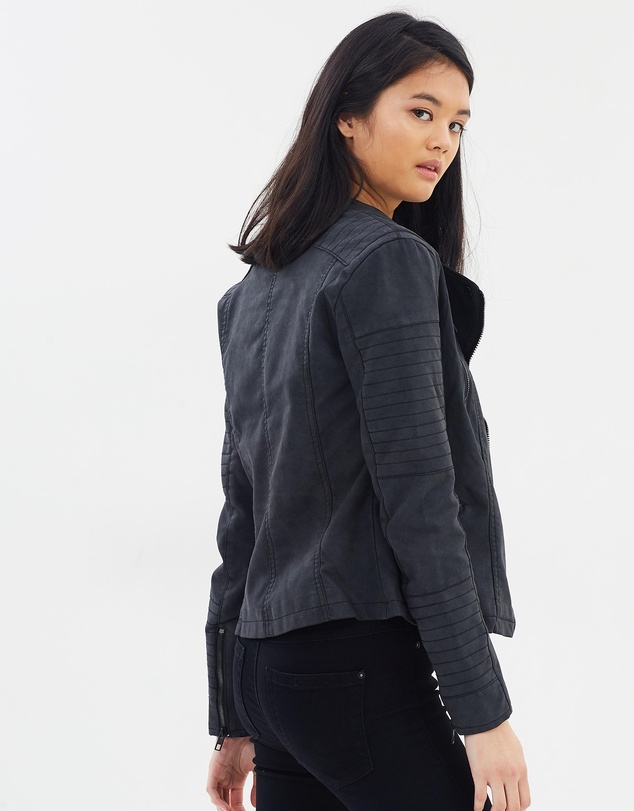 ONLY - Ava Faux Leather Biker Jacket