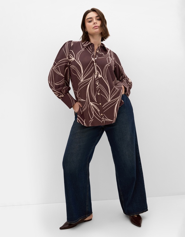 City Chic - Bella Long Sleeve Print Shirt