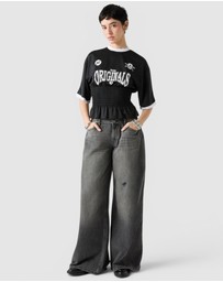 GUESS Originals - Guess Originals Shirred Printed Sports T-Shirt