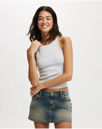 Cotton On - Goldie Rib High Neck Tank
