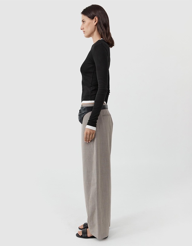 St. Agni - Organic Cotton Layered Long Sleeve Top