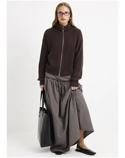 Subtitled - Ellie Double End Zip Longline Cardigan