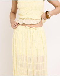 Subtitled - Alda Shirred Maxi Skirt