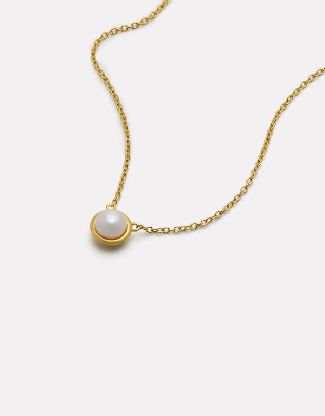 Najo - Moonbeam Yellow Gold & Pearl Necklace