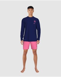 Nike - Gothic Letter Long Sleeve Hydroguard Top