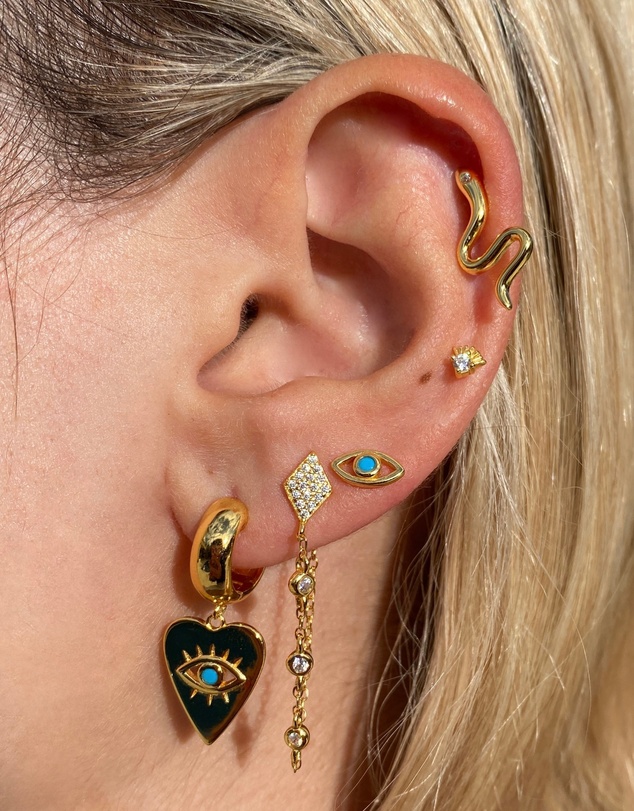 Izoa - Lyra Drop Stud Earrings