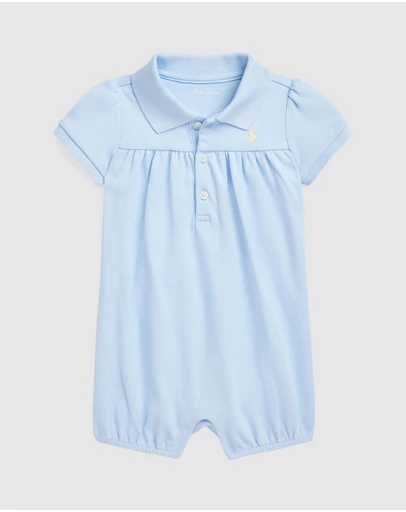 Polo Ralph Lauren - Cotton Interlock Polo Bubble Shortalls - Babies