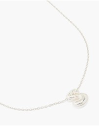 Lovisa - Waterproof Stainless Steel Large Bubble Letter S Necklace