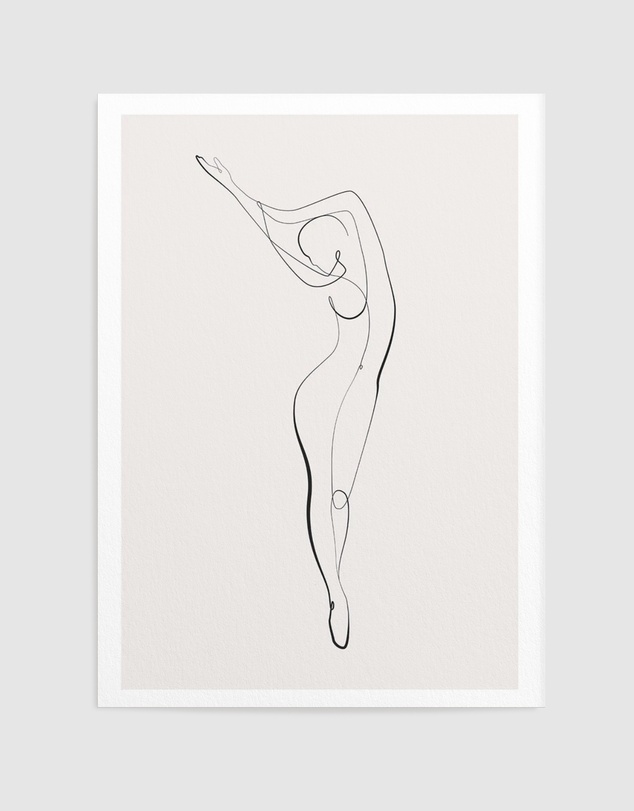 Olive et Oriel - Line Figure II Art Print