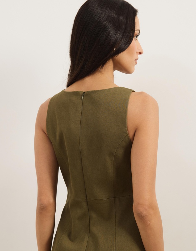 Atmos&Here - Cece Cotton Twill Maxi Dress