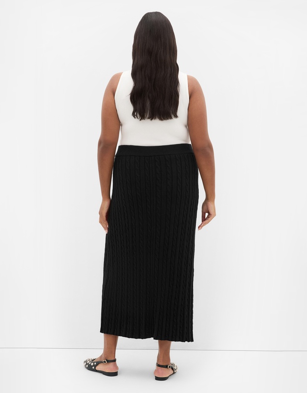 City Chic - Kenia Cable Knit Skirt