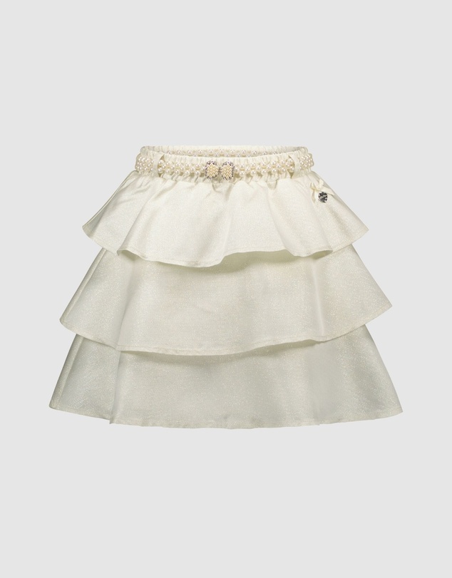 Le Chic - TWAIN Glitter Skirt with Pearl Belt - Kids-Teens