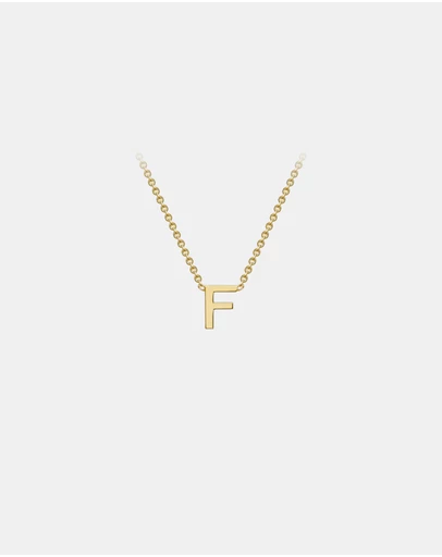 Zoe Olivia - 9K Gold Initial F Necklace