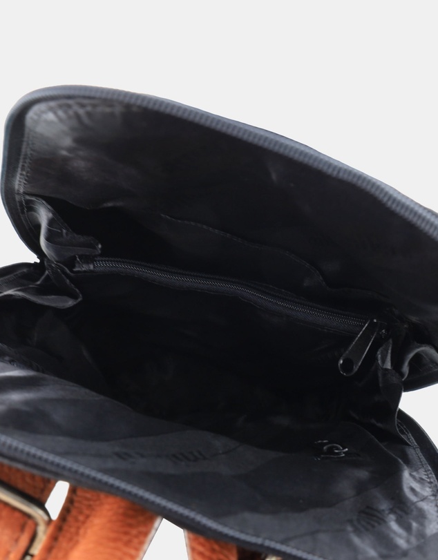 Milleni - Milleni Ladies Genuine Leather Twin Zip Backpack
