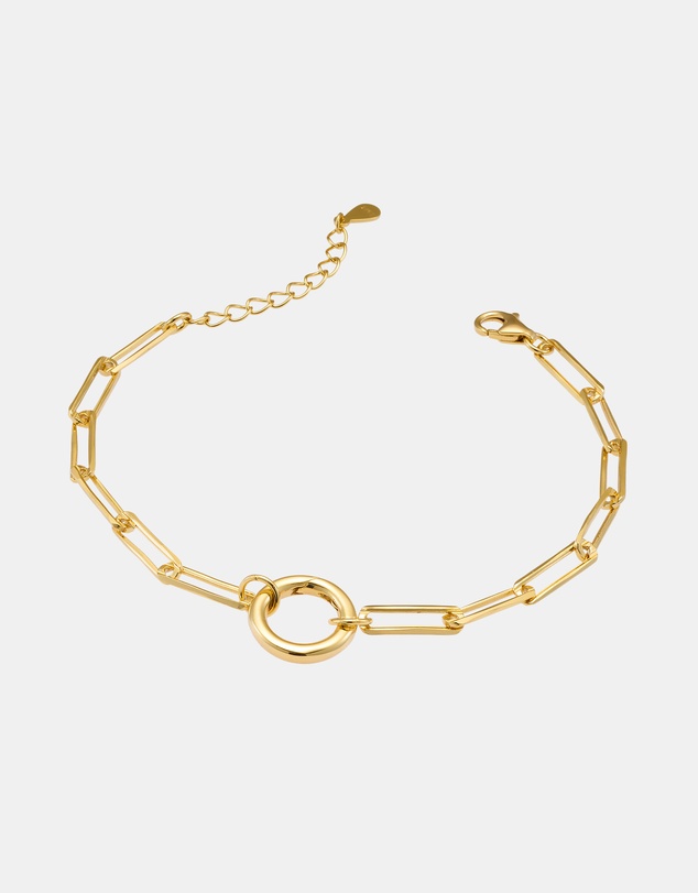 Zoe Olivia - 14K Gold Vermeil Paper Clip 'O' Link Bracelet