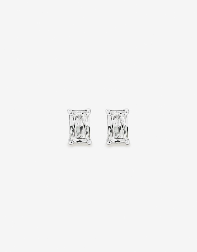 Michael Hill - Emerald-Cut Cubic Zirconia Solitaire Stud Earrings in Sterling Silver
