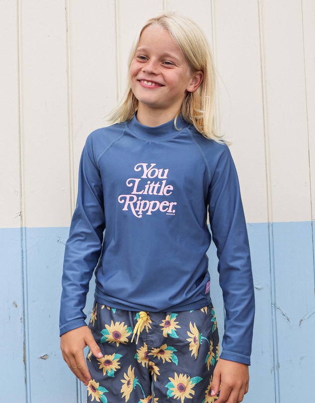 Skwosh - You Little Ripper Kids Rashie in Navy