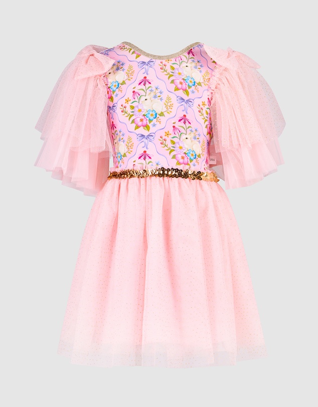 Fleur Harris - 'Bunnies & Bows' Sparkling Tutu Dress in Pink