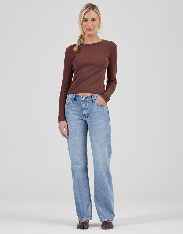 Rolla's - Pointelle Classic Long Sleeve Top
